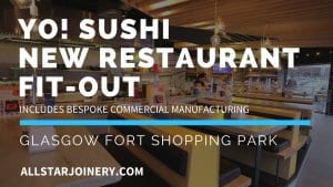 YO! SUSHI RESTAURANT FIT-OUT BY ALLSTAR JOINERY, GLASGOW