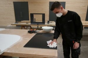 Corian worktop surface preparation