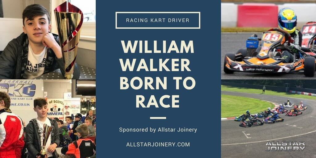 Images of William Walker racing kart driver