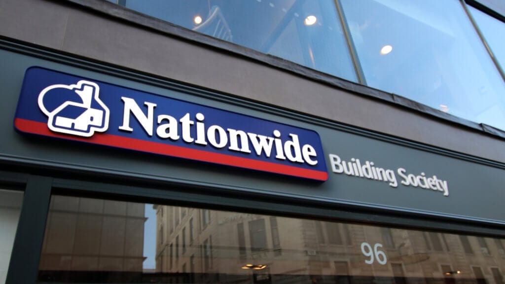 Nationwide Building Society front entrance signage