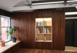 Bespoke wall panelling office fit-out in Glasgow