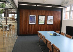 Bespoke birch veneer featured wall panelling by Allstar Joinery