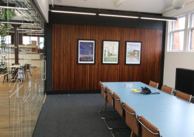 Bespoke birch veneer featured wall panelling by Allstar Joinery